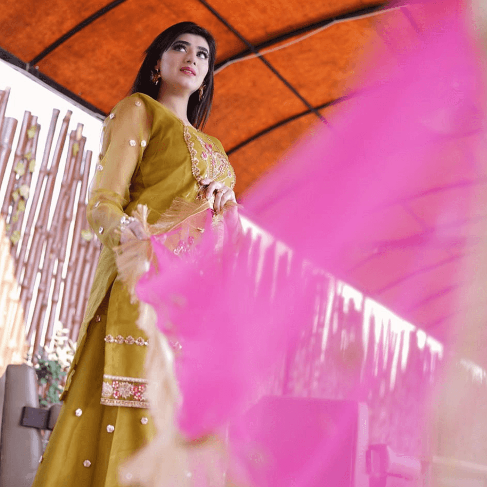 Mehndi Sharara 🌿 3-Piece - Virsa