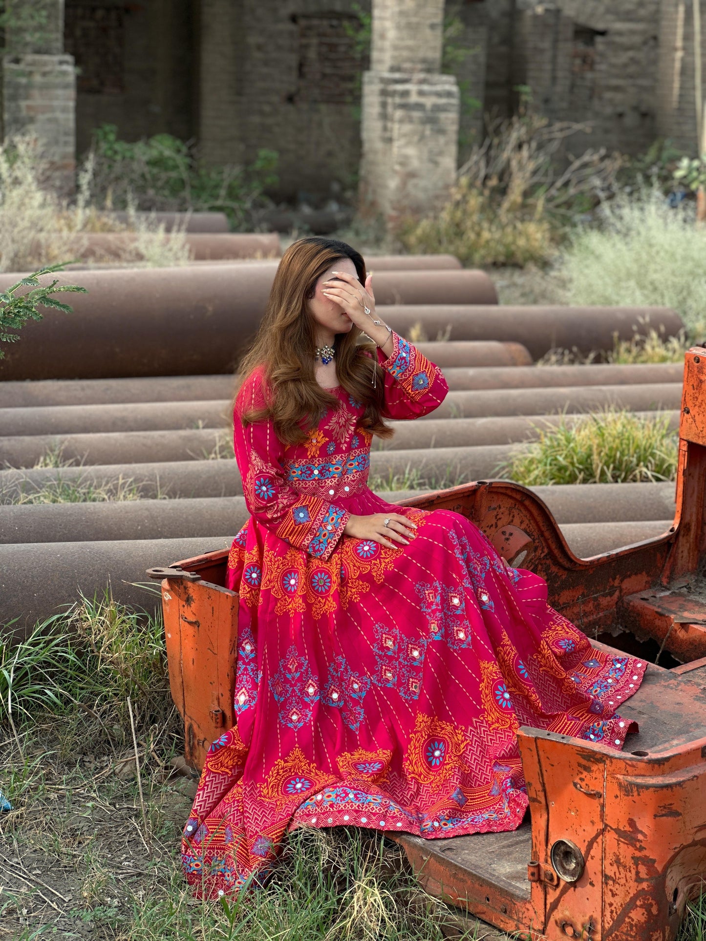 "Gul NAAZ" maxi in pink