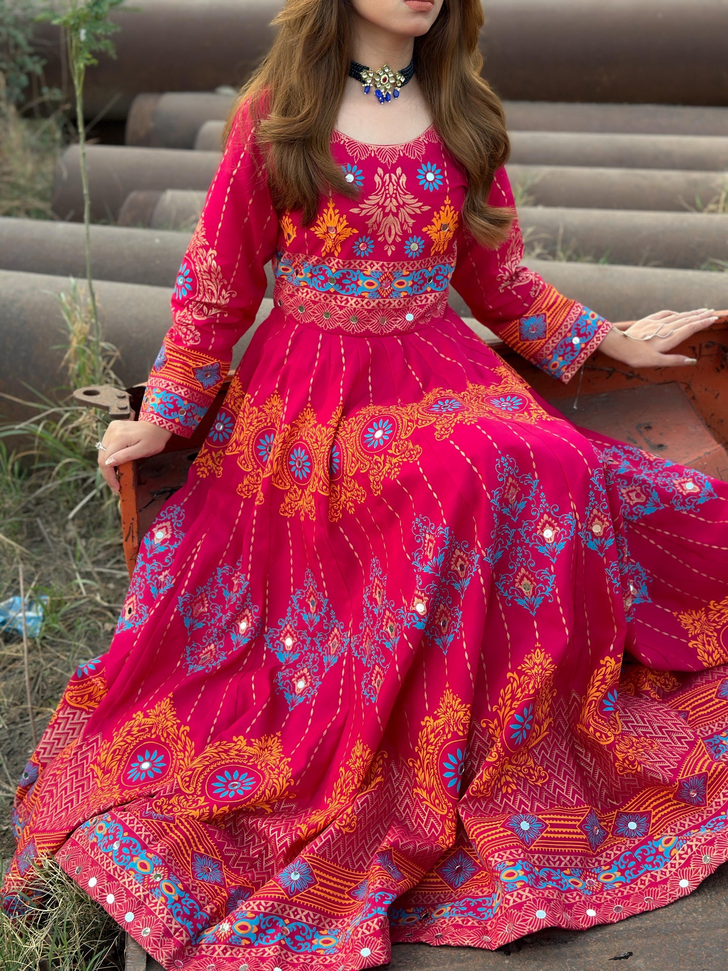 "Gul NAAZ" maxi in pink