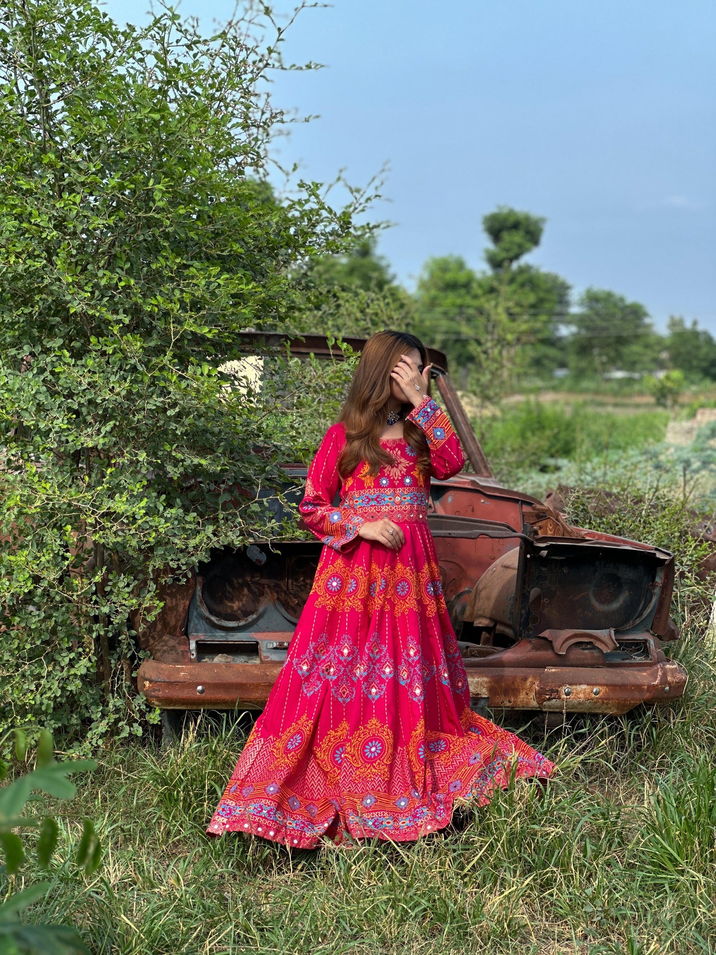 "Gul NAAZ" maxi in pink