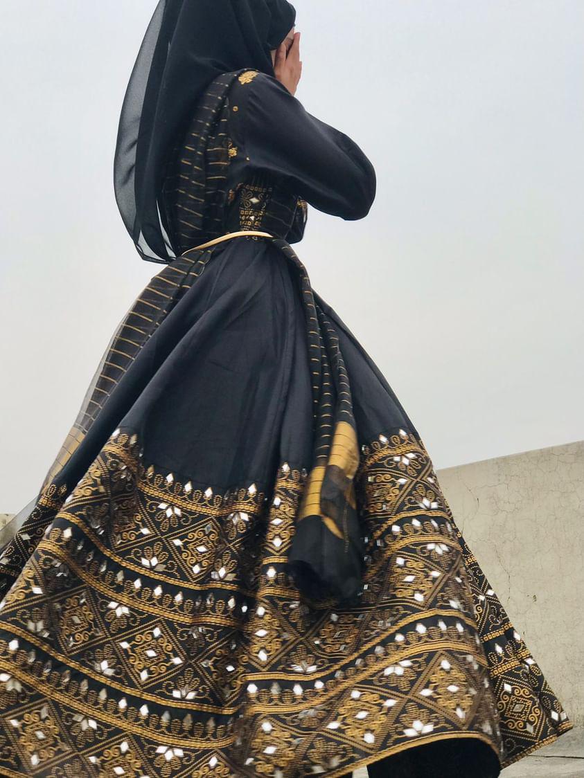 ''3PC FULL BLACK GUL E RANA ''