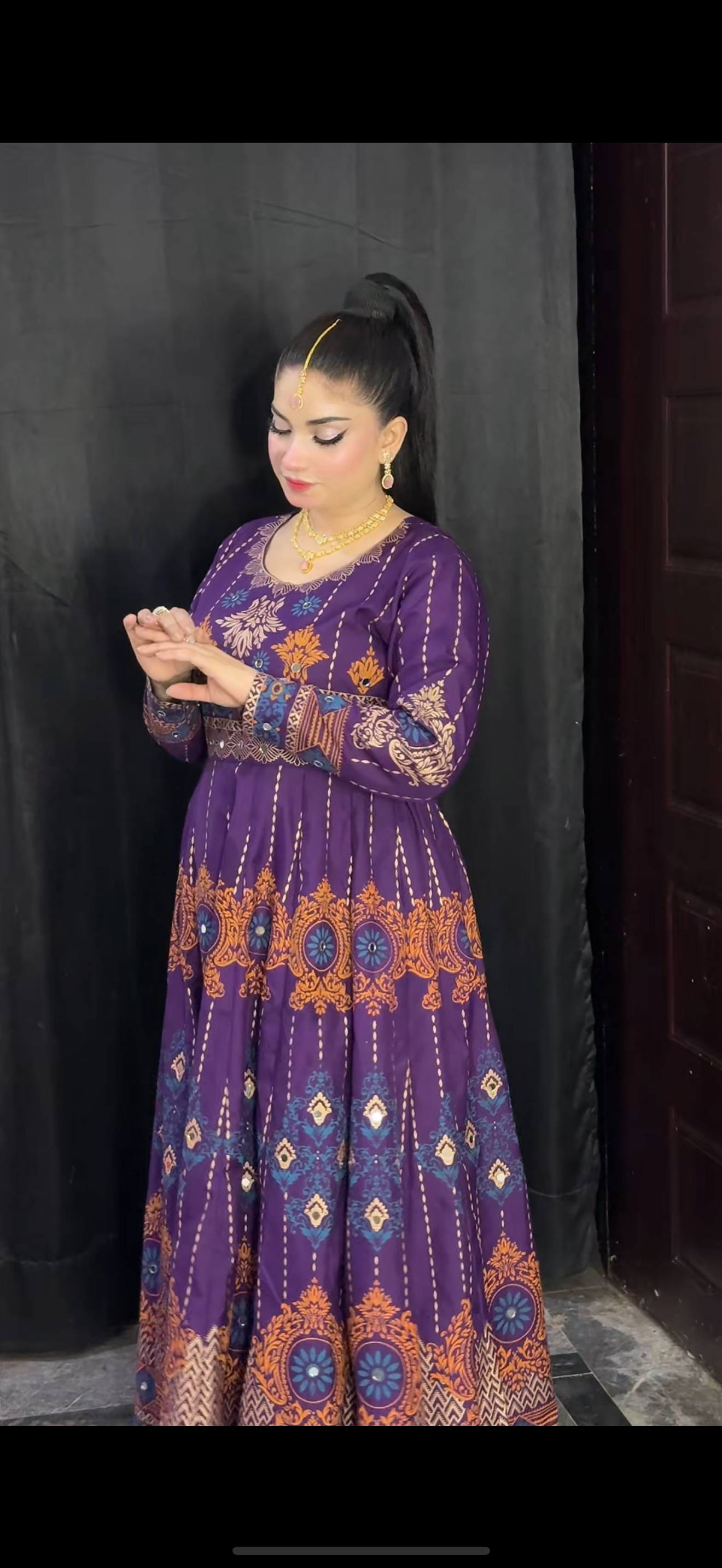 "Gul Naaz maxi in purple"