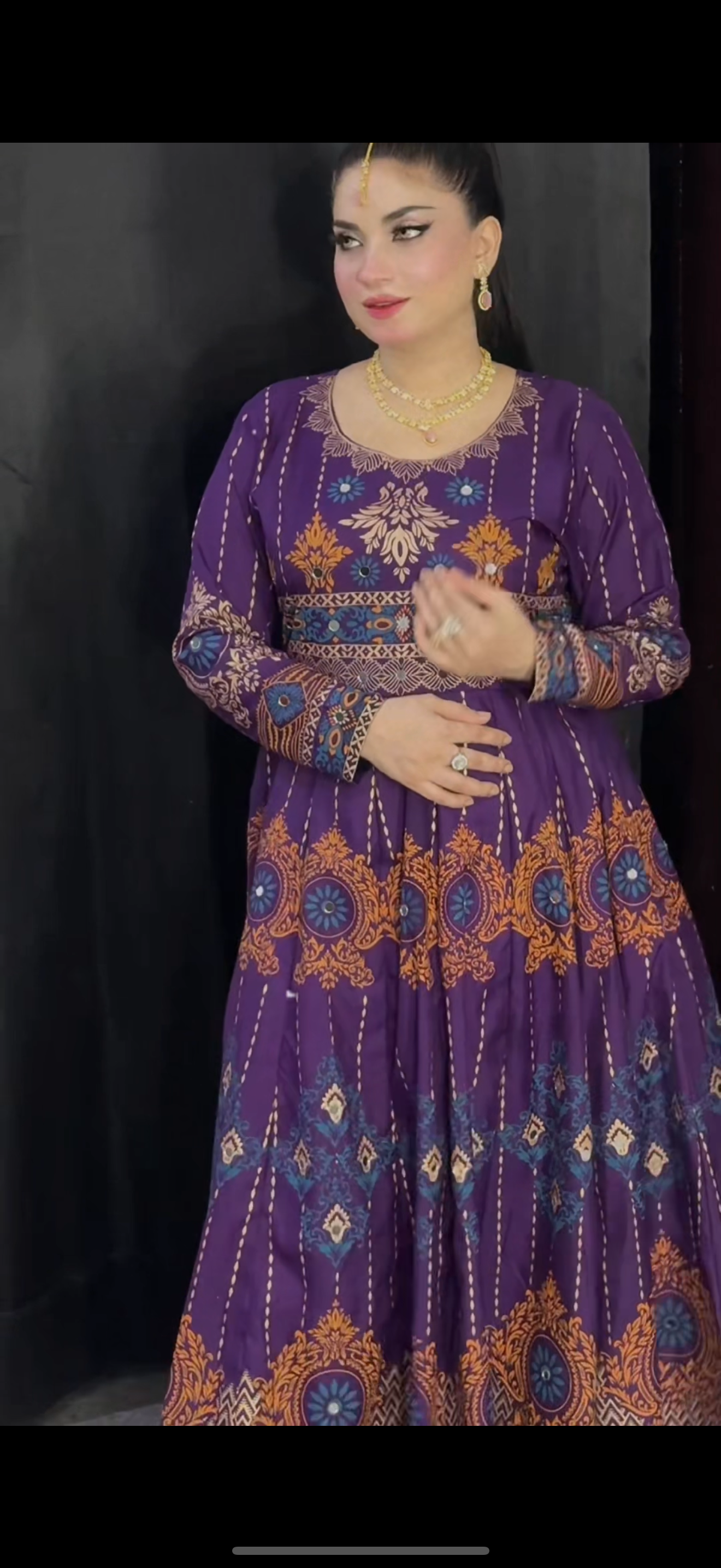 "Gul Naaz maxi in purple"