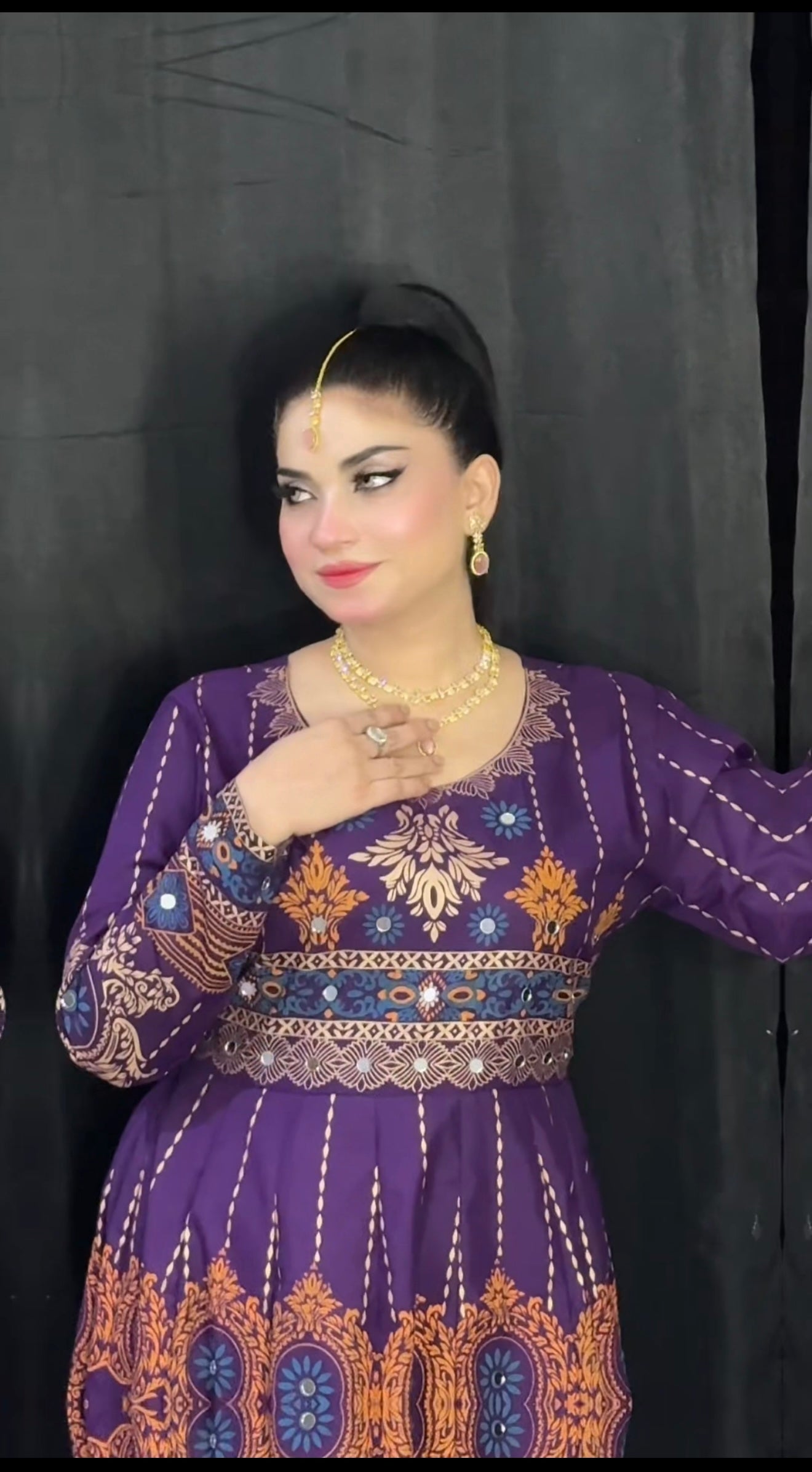 "Gul Naaz maxi in purple"