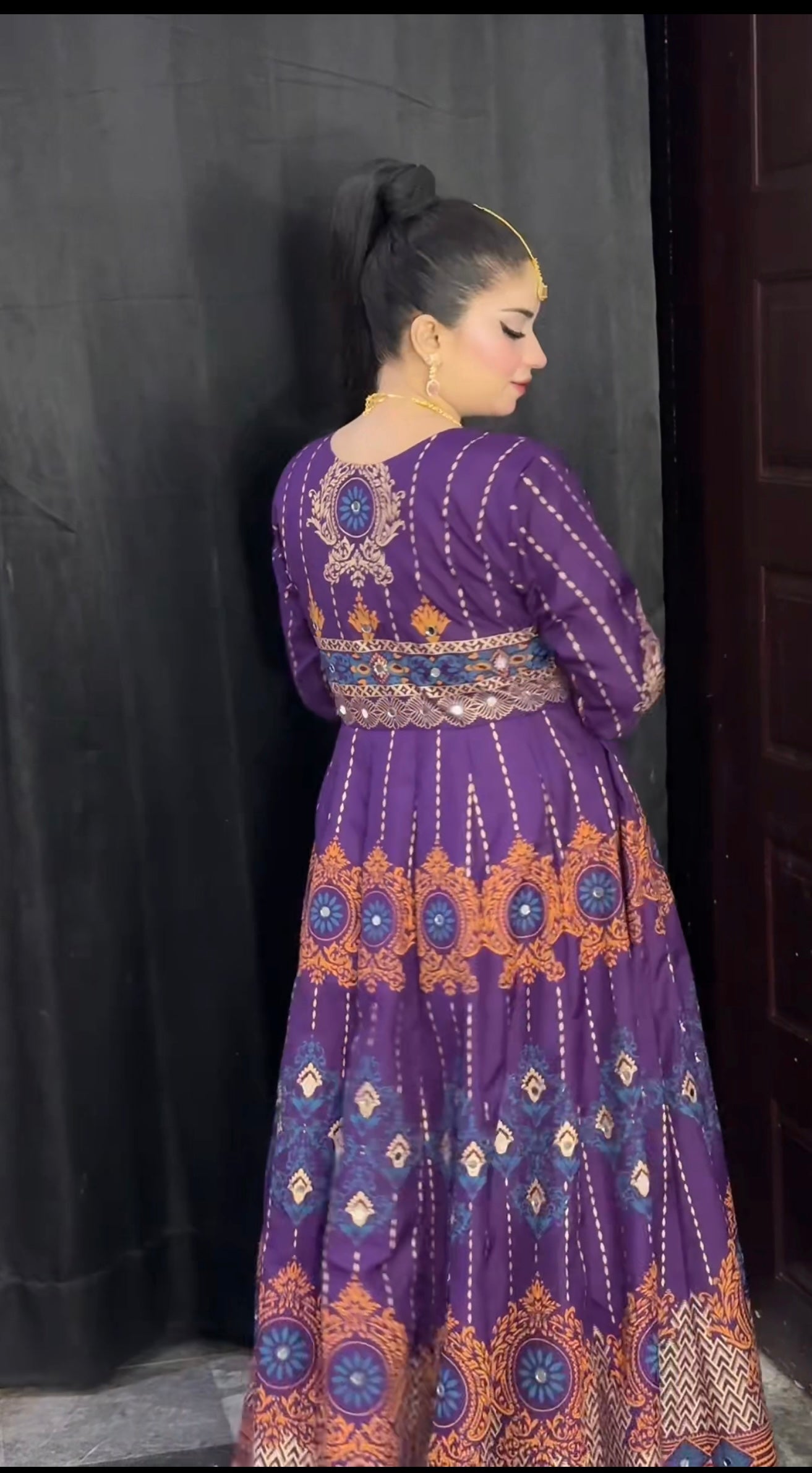 "Gul Naaz maxi in purple"
