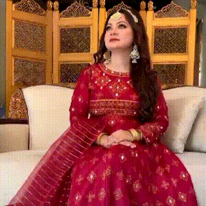 Maroon Sheesh Mahal Maxi A Regal Ensemble Fit for Royalty! 👗 - Virsa
