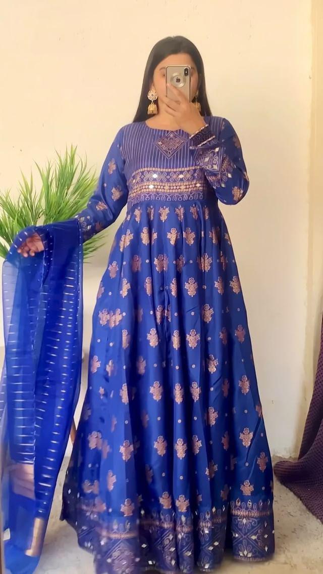 Mahoor Maxi: A Fusion of Elegance and Charm With Blue Color! 💙 - Virsa