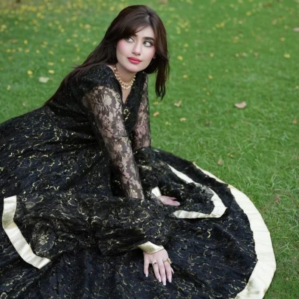 Net Fabric Maxi in Black 🖤 - Virsa