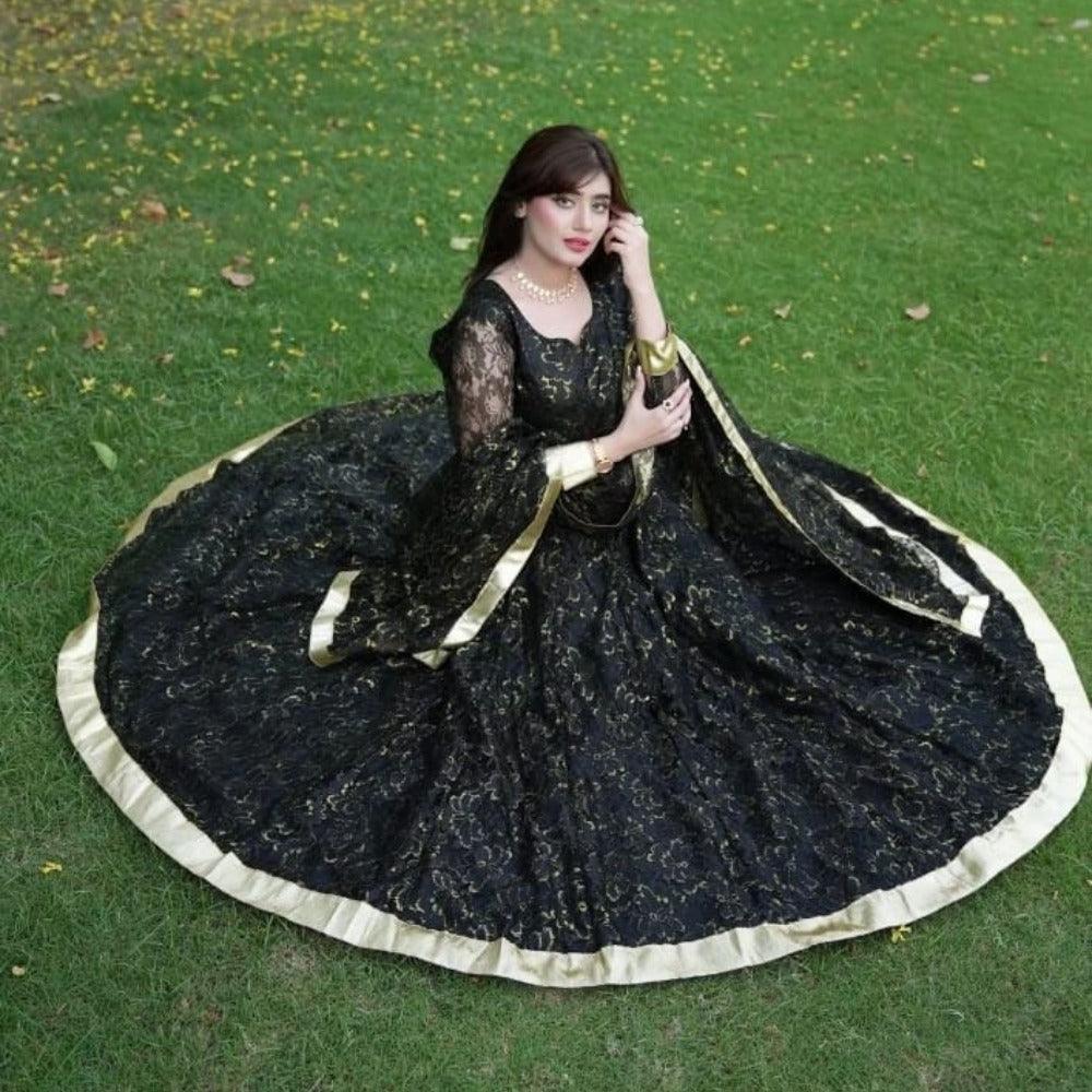 Net Fabric Maxi in Black 🖤 - Virsa