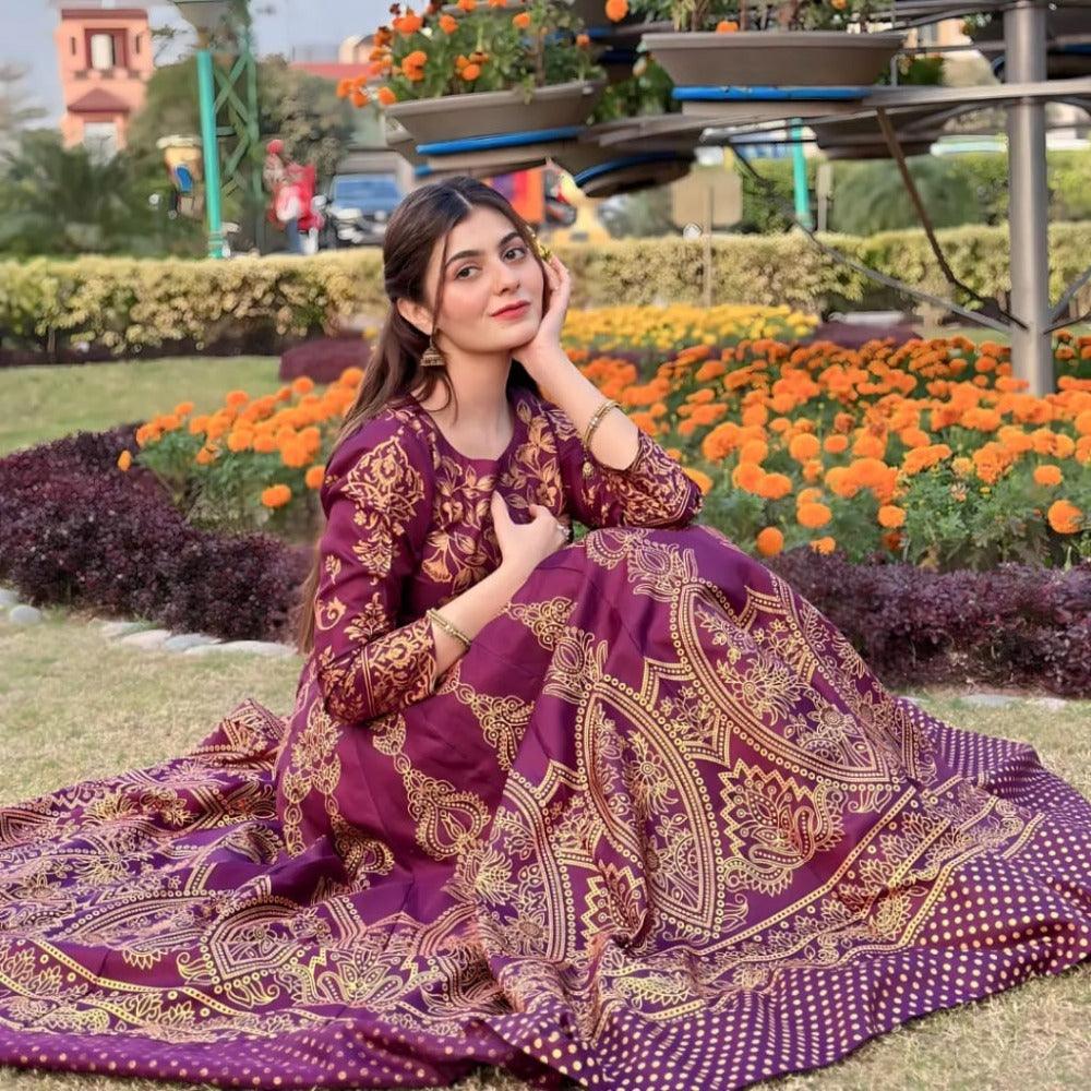 Moor Mahal Maxi in Dark Pink❤️🔥 - Virsa