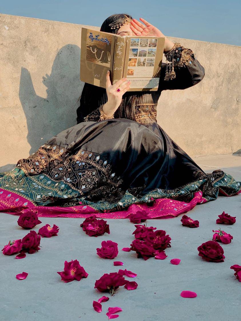 "Black Gul-e-Rana Design Maxi 3pc