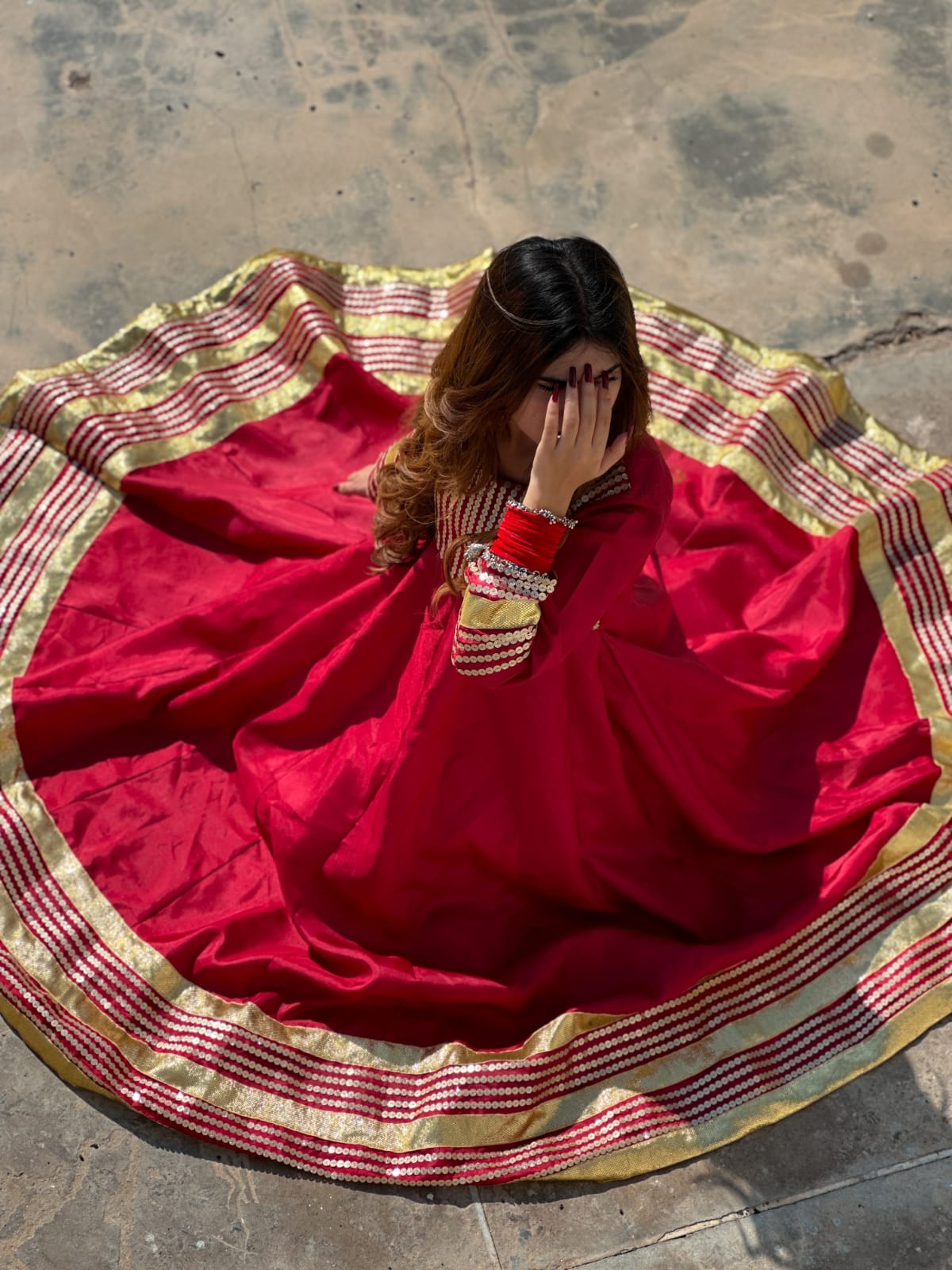 GUL NASEEM IN MAROON Maxi 3PC