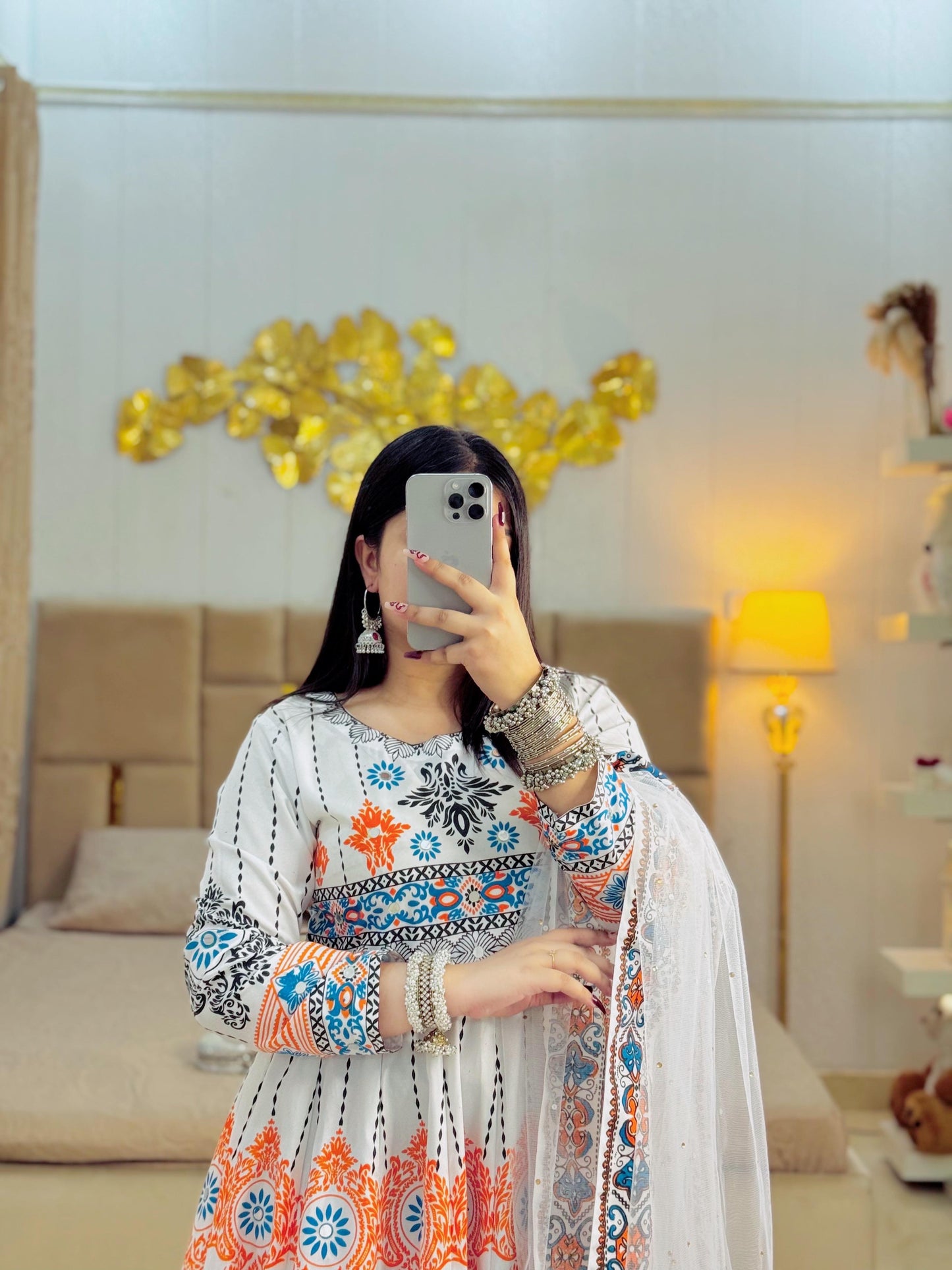 "Gul Naaz 3pc in white"