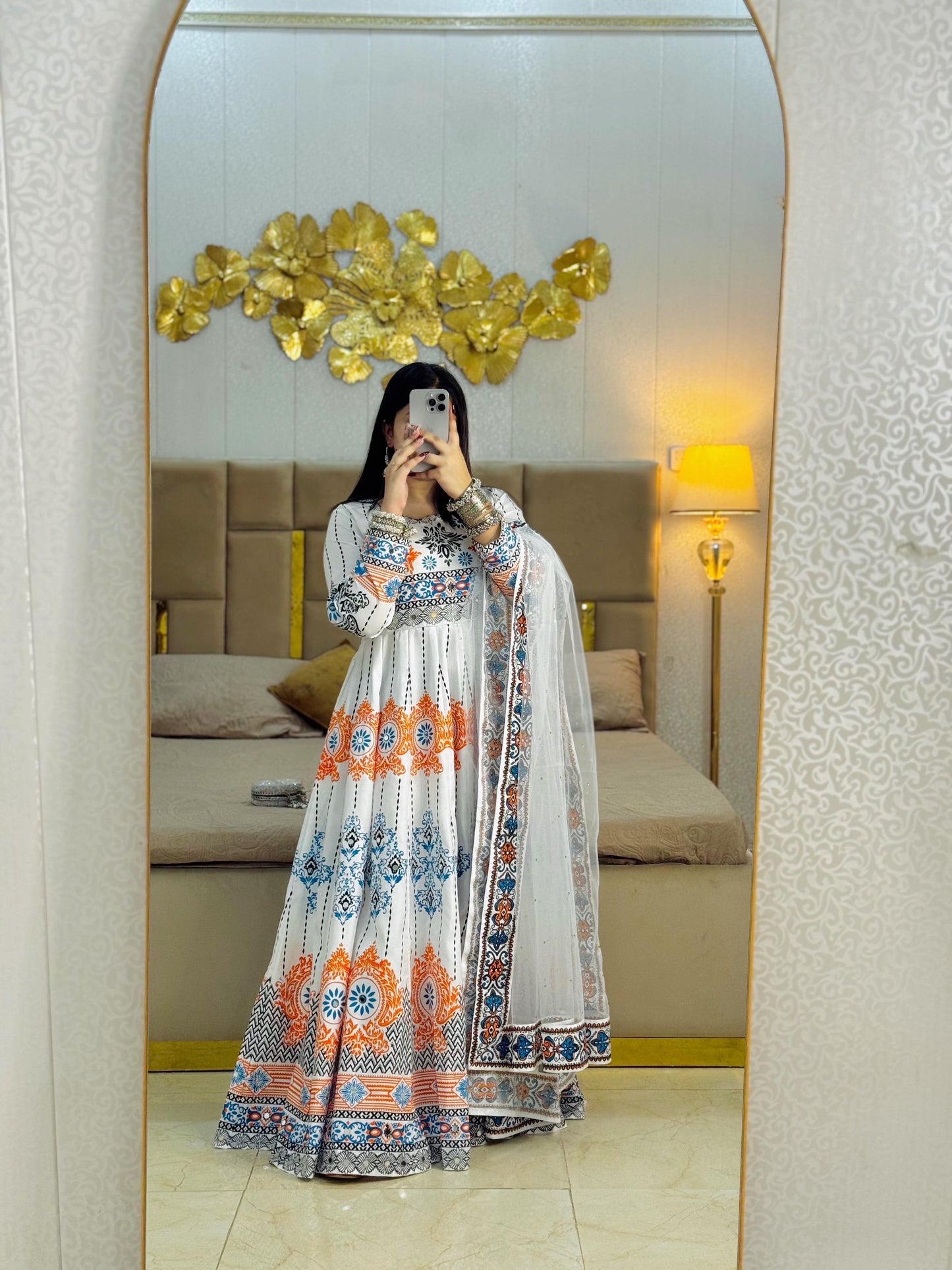 "Gul Naaz 3pc in white"