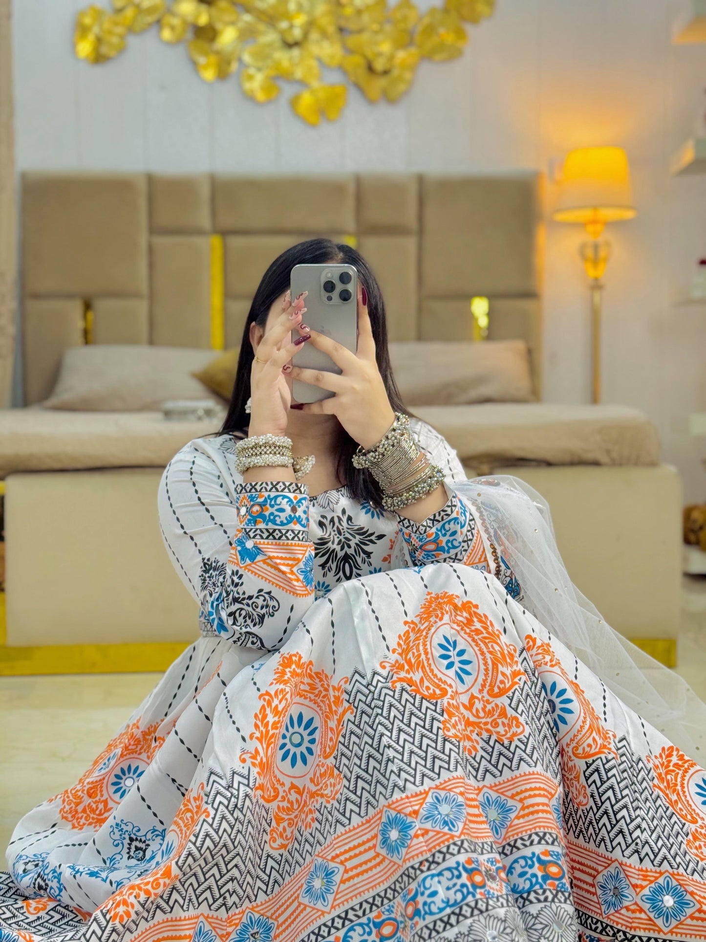 "Gul Naaz 3pc in white"