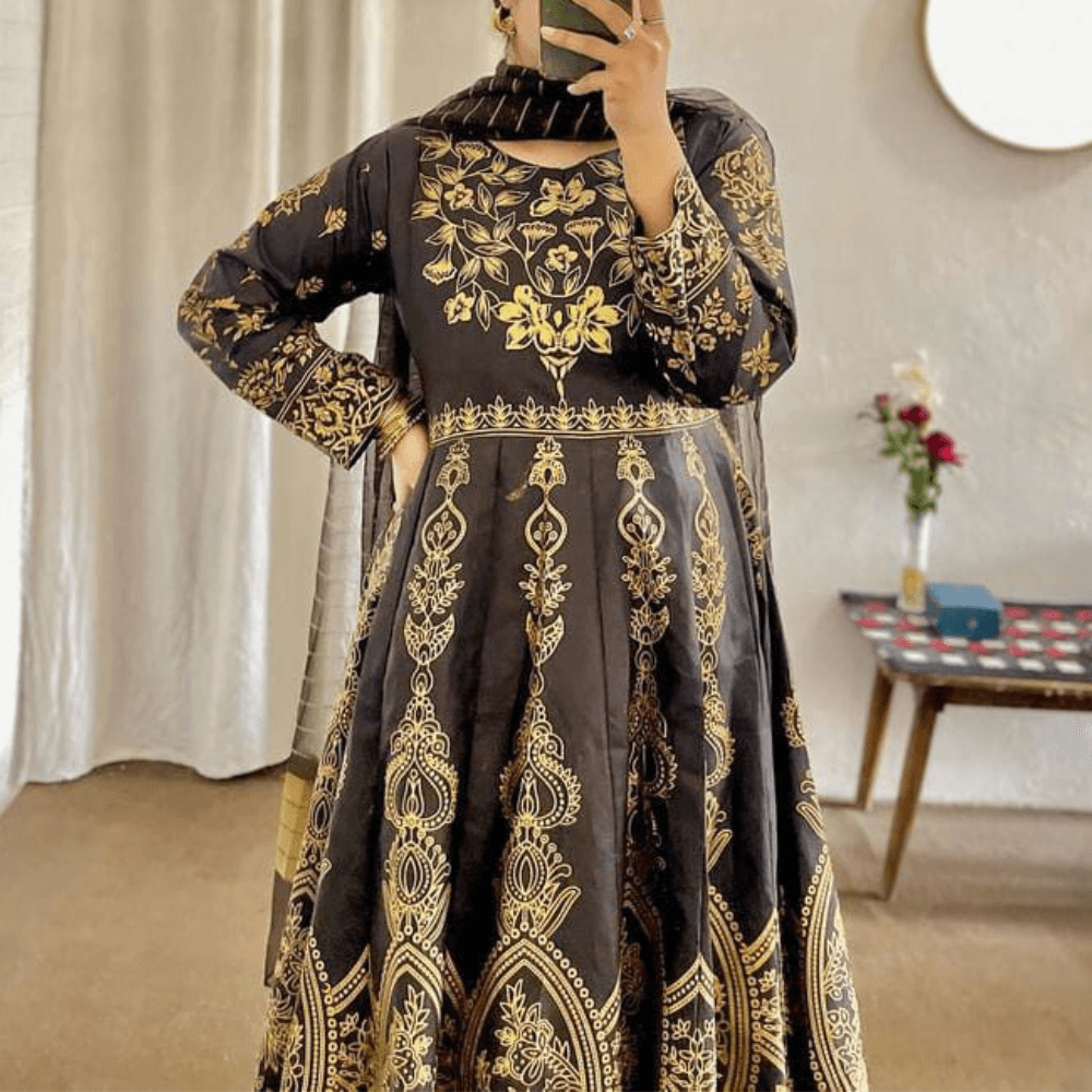 Moor Mahal Maxi 3Pc Black 🖤 - Virsa