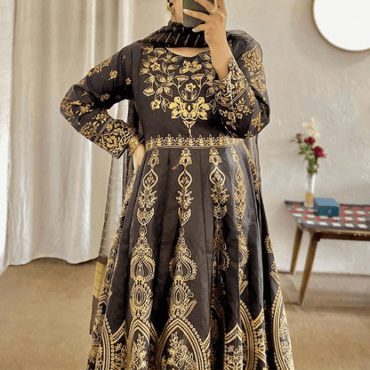 Moor Mahal Maxi 3Pc Black 🖤 - Virsa