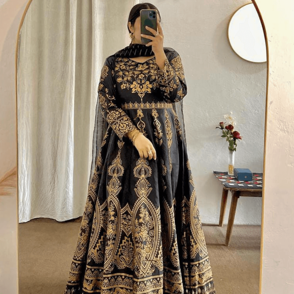 Moor Mahal Maxi 3Pc Black 🖤 - Virsa