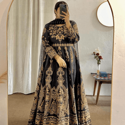 Moor Mahal Maxi 3Pc Black 🖤 - Virsa