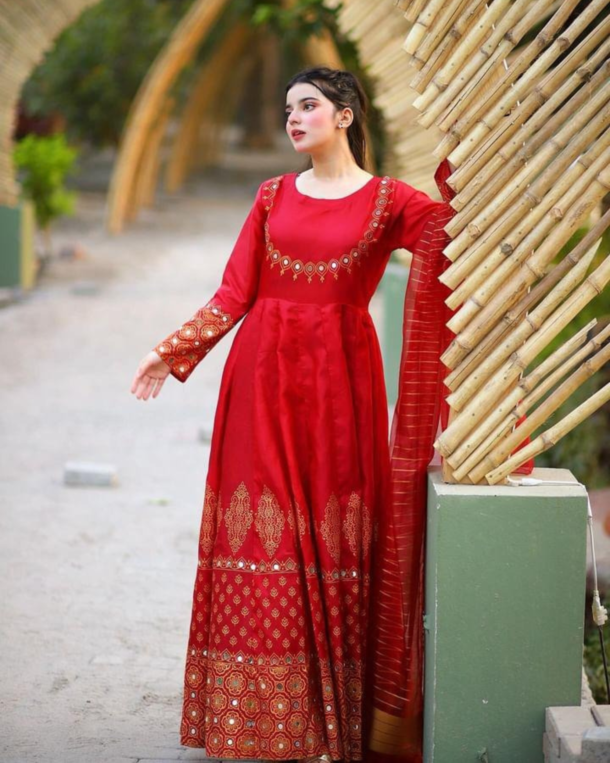 Anar Kali-RED 3 Piece