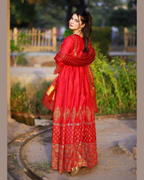 Anar Kali-RED 3 Piece