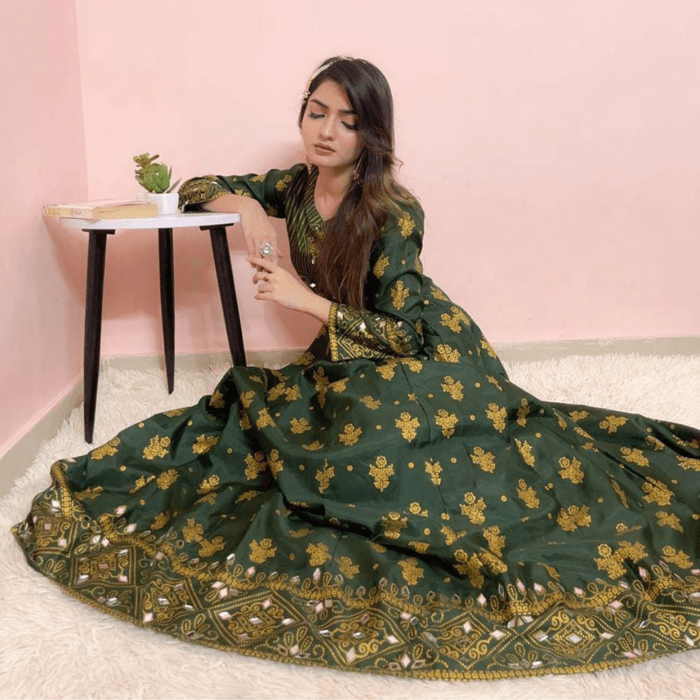 Mahoor Maxi : in Enchanting Green! 🌿 - Virsa