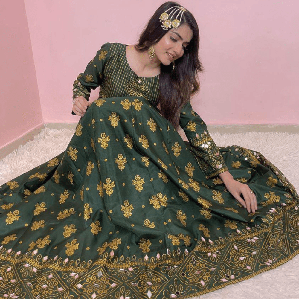 Mahoor Maxi : in Enchanting Green! 🌿 - Virsa