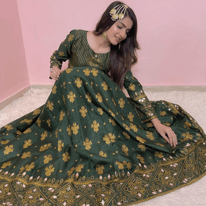 Mahoor Maxi : in Enchanting Green! 🌿 - Virsa