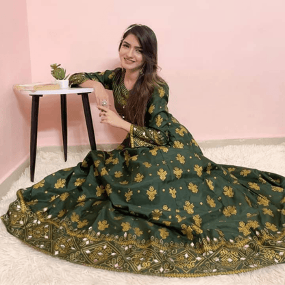 Mahoor Maxi : in Enchanting Green! 🌿 - Virsa