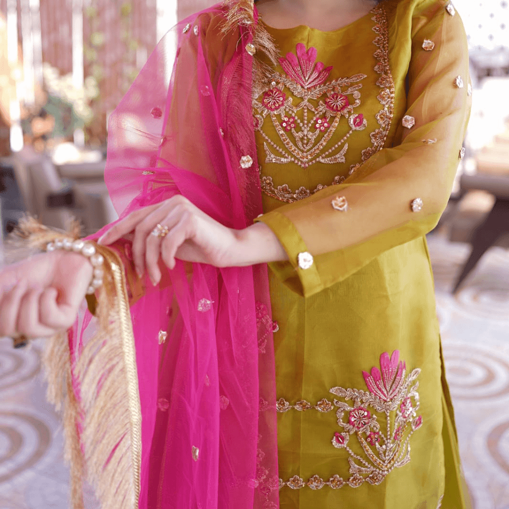 Mehndi Sharara 🌿 3-Piece - Virsa