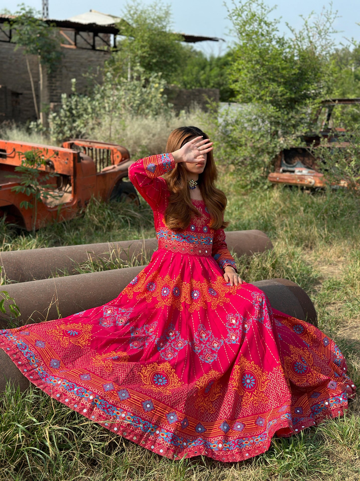 "Gul NAAZ" maxi in pink