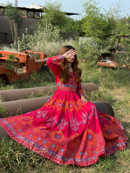 "Gul NAAZ" maxi in pink