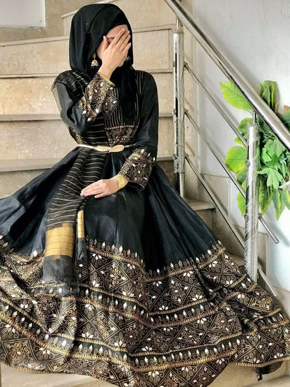 ''3PC FULL BLACK GUL E RANA ''