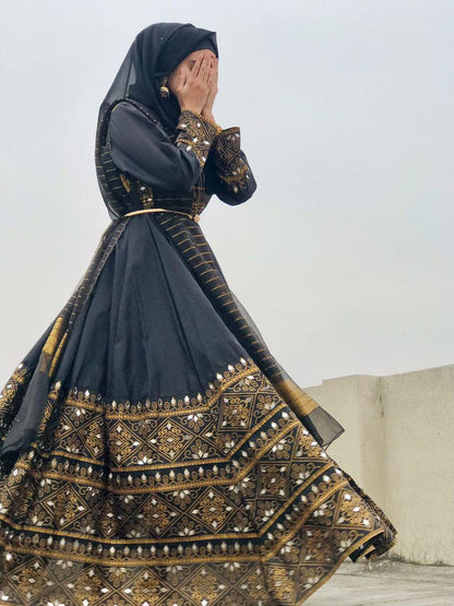 ''3PC FULL BLACK GUL E RANA ''