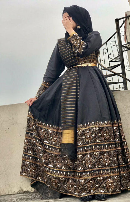 ''3PC FULL BLACK GUL E RANA ''
