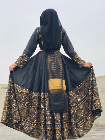 ''3PC FULL BLACK GUL E RANA ''