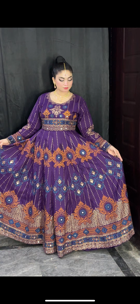 "Gul Naaz maxi in purple"