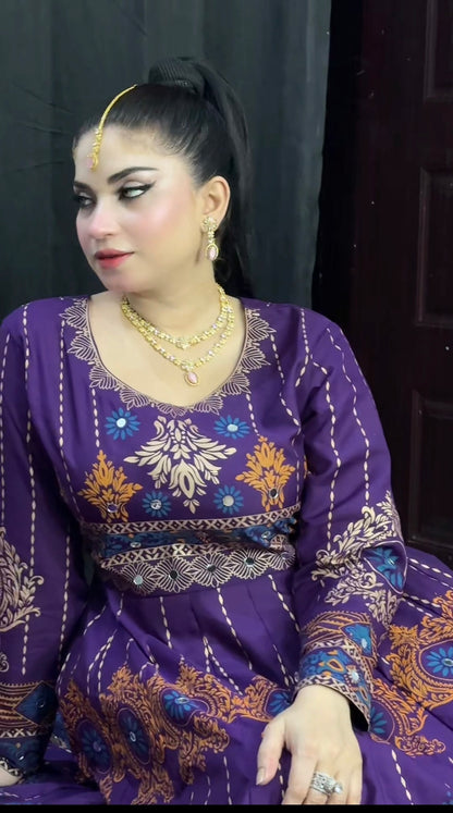 "Gul Naaz maxi in purple"