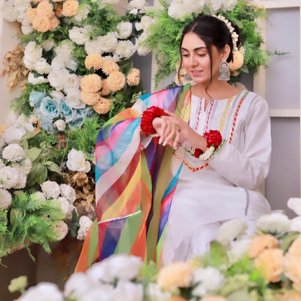 Sharara Dress Multi Gotta White 🤍 - Virsa