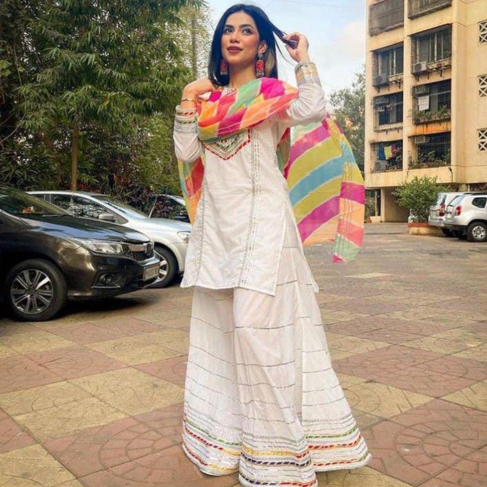 Sharara Dress Multi Gotta White 🤍 - Virsa