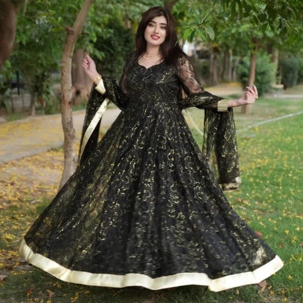 Net Fabric Maxi in Black 🖤 - Virsa