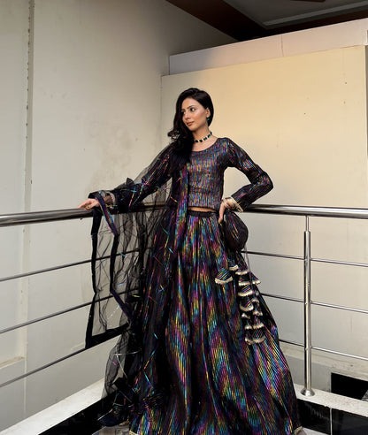 Black Lehnga 4pc