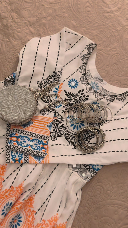 "Gul Naaz 3pc in white"